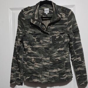Kensie Green Camouflage Utility Jacket